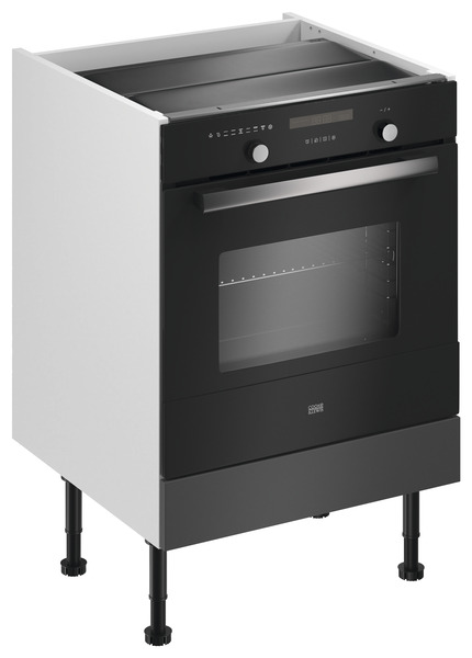 Meuble four "Florie" anthracite mat l.60 x h.72 x p.57 cm + bandeau four - Brico Dépôt