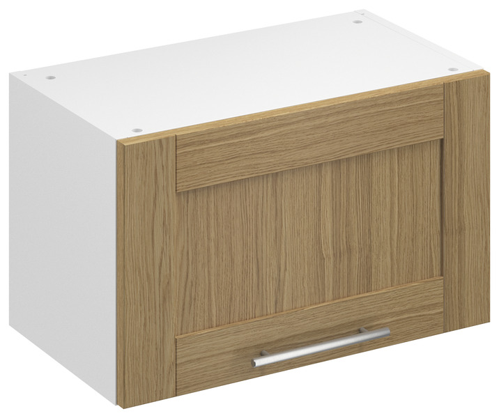 Meuble haut "Ilona" imitation chêne massif l.60 x h.36 x p.32 cm 1 porte relevable - Brico Dépôt