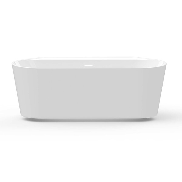 Baignoire semi-ilot "Belline" L. 170 cm + mitigeur baignoire ilot chrome "Livie" - Brico Dépôt