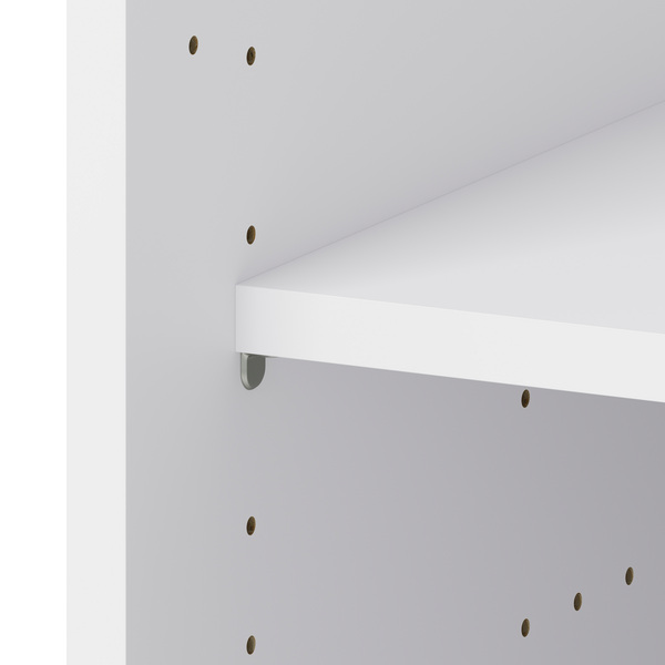 Meuble bas "Dorice" blanc brillant l.40 x h.72 x p.57 cm 2 casseroliers - Brico Dépôt