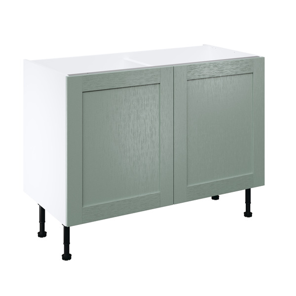 Meuble bas "Coline" vert sauge l.120 x h.72 x p.57 cm 2 portes - Brico Dépôt