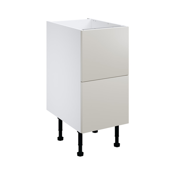 Meuble bas de cuisine "Dorice" beige mat l.40 x h.72 x p.57 cm 2 casseroliers + 1 tiroir intérieur haut - Brico Dépôt