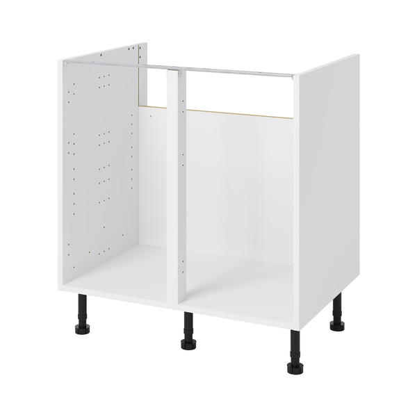 Meuble bas "Adele" gris l.80 x h.72 x p.57 cm 2 casseroliers - Brico Dépôt