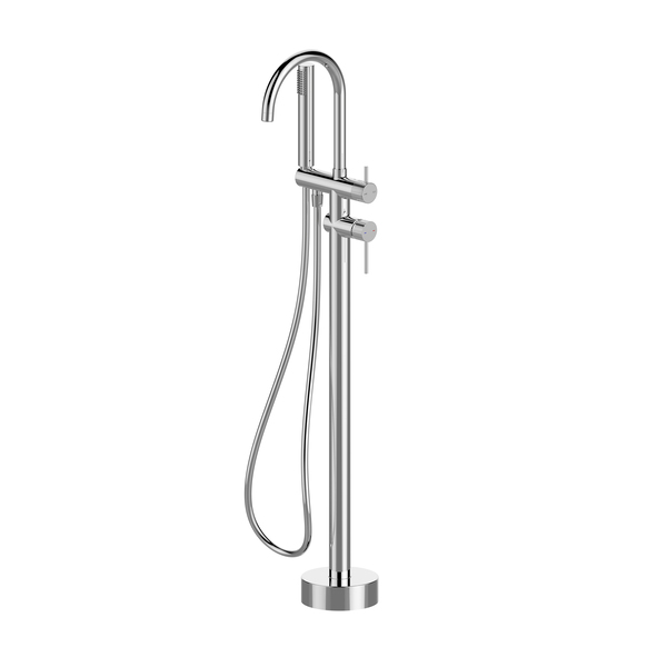 Baignoire semi-ilot "Belline" L. 170 cm + mitigeur baignoire ilot chrome "Livie" - Brico Dépôt