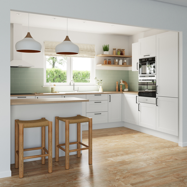 Meuble haut  "Florie" blanc mat l.50 x h.72 x p.32 cm 1 porte - Brico Dépôt