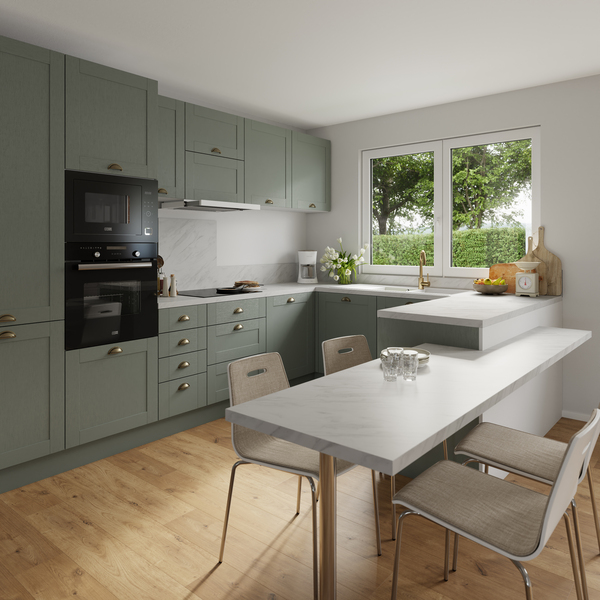 Meuble haut "Coline" vert sauge l.60 x h.72 x p.32 cm 1 porte - Brico Dépôt