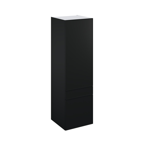 Colonne "Heline"noir mat l.60 x h.201 x p.60 cm 2 portes + 1 tiroir - Brico Dépôt