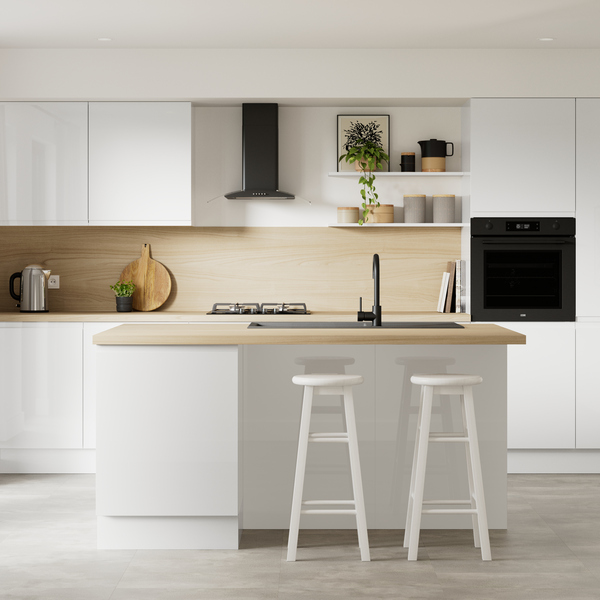 Cuisine "Glorian" blanc brillant - Brico Dépôt