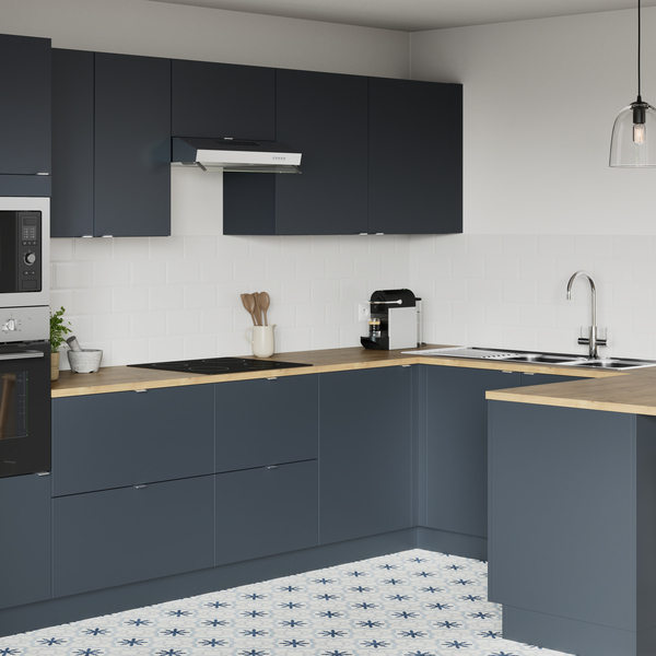 Cuisine "Dorice" bleu nuit mat - Brico Dépôt