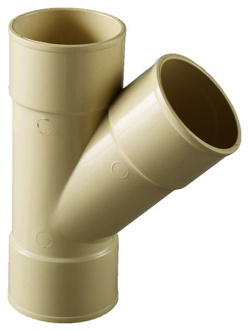 Té en PVC Dév. 16 mm avec courbure à 45 ° gris - Brico Dépôt