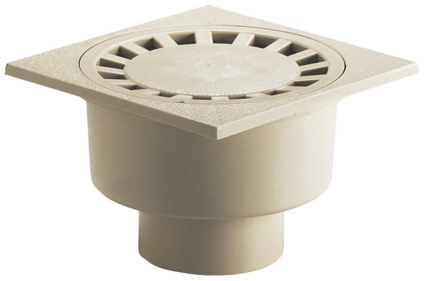 Siphon de cour gris en polypropylène 20 x 20 cm - Brico Dépôt