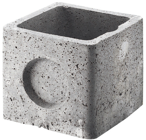 Regard béton 22 x 22 x 22 cm 3 prétrous (1 int. + 2 ext.). - Brico Dépôt