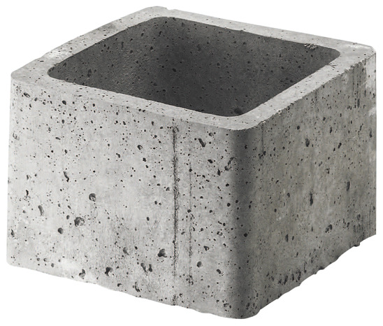 Réhausse béton 30 x 30 cm Haut. 20 cm. - Brico Dépôt