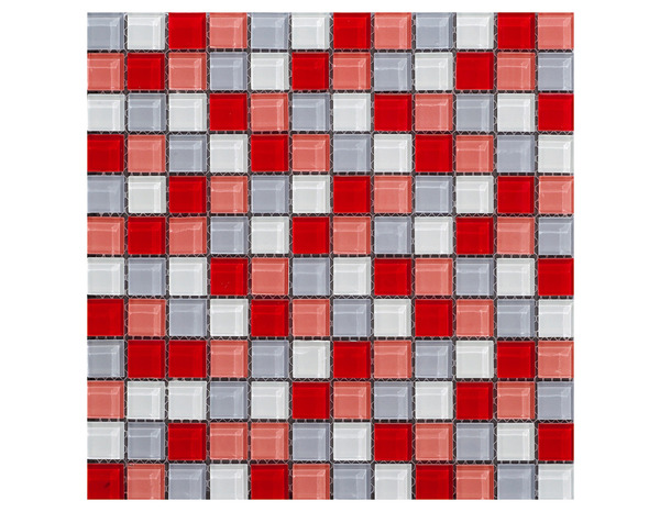 Mosaïque mix rouge/gris - l. 30 x L. 30 cm - Brico Dépôt