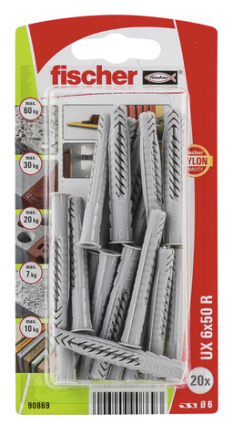20 chevilles nylon universelles 6 x 50 - Fischer - Brico Dépôt