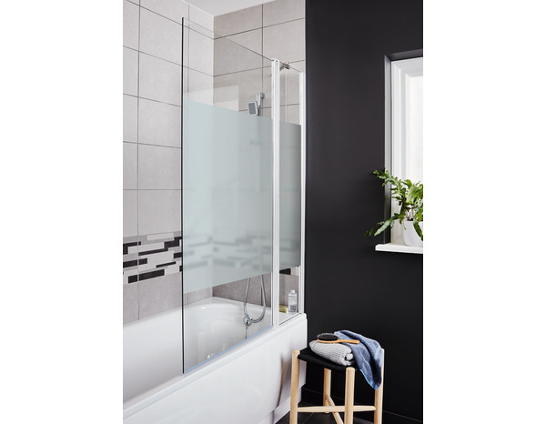 Pare-baignoire "Calera" 1 volet H. 140 x L. 104/105,5 cm - GoodHome - Brico Dépôt