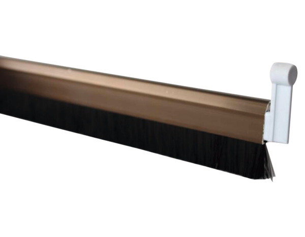 Bas de porte automatique aluminium avec brosse à visser - L. 1 m - Diall - Brico Dépôt