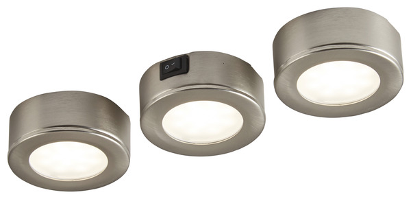 3 spots ronds esmo led int alu brosse - colours - Colours - Brico Dépôt