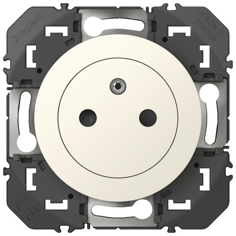 Prise 2 pôles + terre affleurante "Dooxie" blanc - Legrand - Brico Dépôt