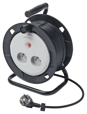Enrouleur de bricolage 2 prises NF 900/2300W - 15 m - Brico Dépôt