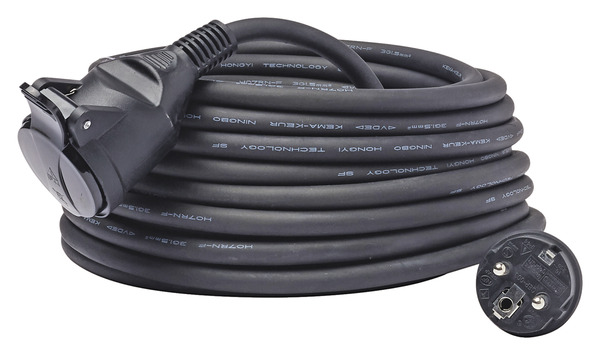 Rallonge noire à clapet 10 m NF - 3G1,5 mm² - Diall - Brico Dépôt