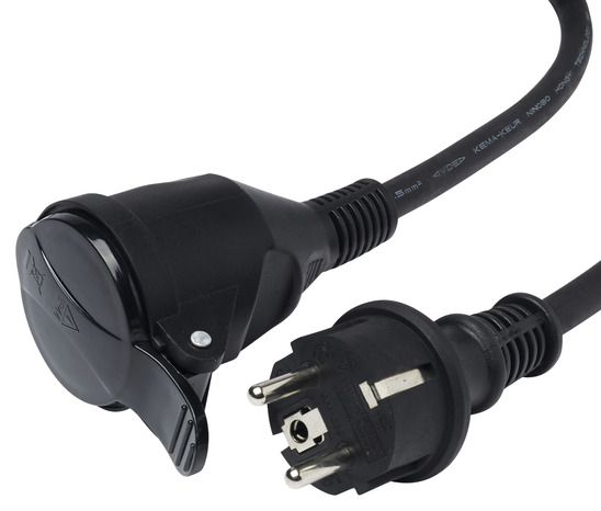 Rallonge noire étanche 20 m NF - Diall - Brico Dépôt