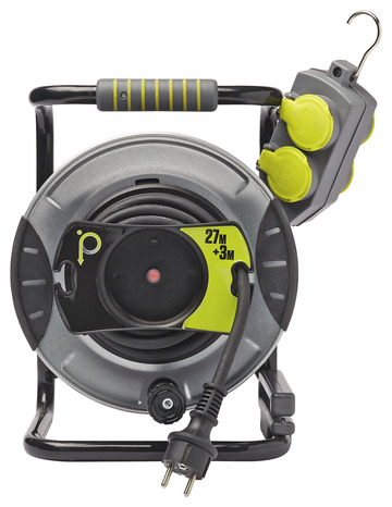 Enrouleur de chantier 30 m (27+3 m) prises déportées - Diall - Brico Dépôt