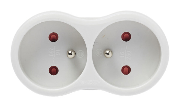 Biplite facade 2x16A NF Puissance : 3680 W - Blanc - Brico Dépôt