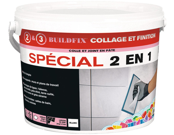 Colle et joint 2 en 1 - D2T - Blanc - 5 kg - Mapei - Brico Dépôt