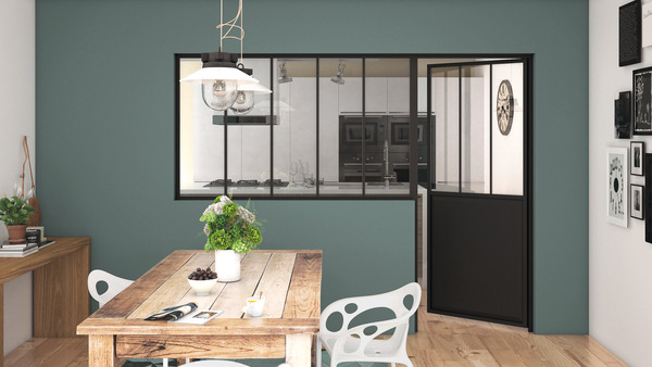 Verrière industrielle 5 panneaux H.105 cm x L. 135 cm x Epaisseur : 40 mm - Brico Dépôt