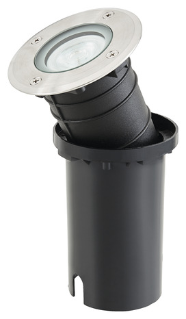 Spot terrasse rond alu brosse "Nashua" - Marque BLOOMA - Brico Dépôt