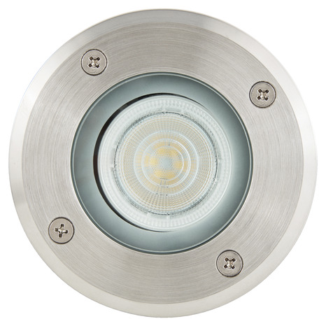 Spot terrasse rond alu brosse "Nashua" - Marque BLOOMA - Brico Dépôt