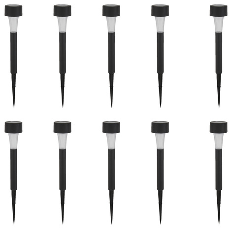 Lot 10 balises solaires noires - Brico Dépôt