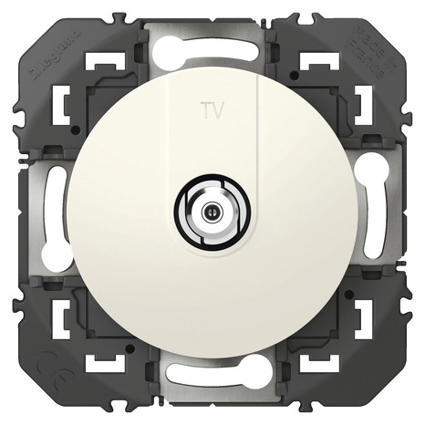 Prise TV type F blindée "Dooxie" blanc - Legrand - Brico Dépôt