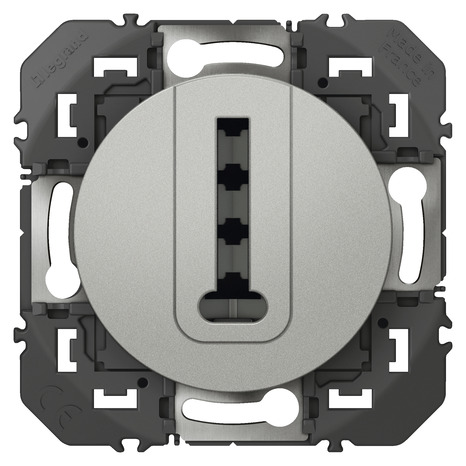 Prise téléphone en T "Dooxie" aluminium - Legrand - Brico Dépôt