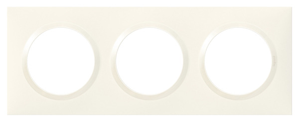 Plaque 3 postes carrée "Dooxie" blanc - Legrand - Brico Dépôt