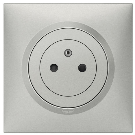 Lot 10 prises 2 pôles + terre aluminium "Dooxie" - Legrand - Brico Dépôt