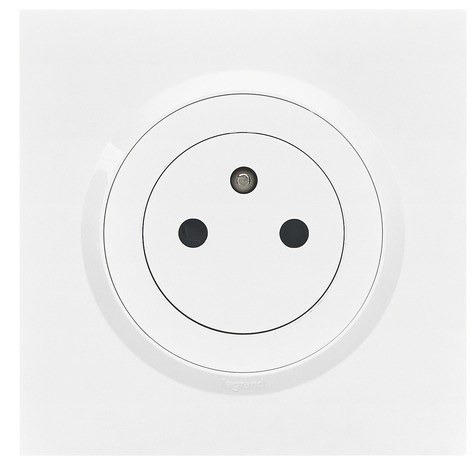 Lot de 10 prises 2 pôles avec terre "Dooxie" blanc - Legrand - Brico Dépôt