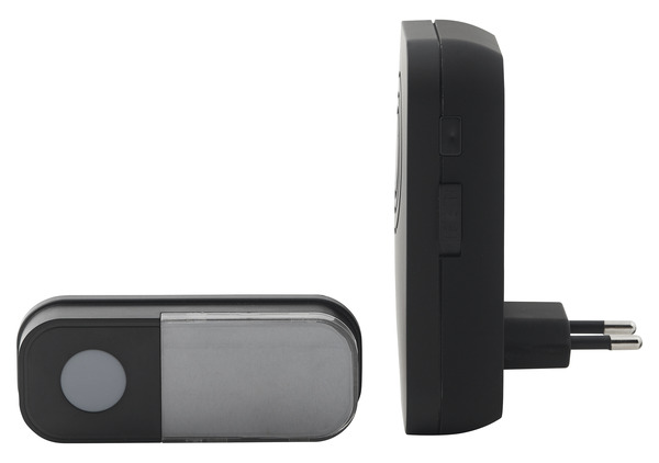 Carillon + Sonnette enfichable noirs "Liam" - Blyss - Brico Dépôt