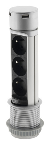 Bloc encastrable 3 prises + 2 USB - Otio - Brico Dépôt