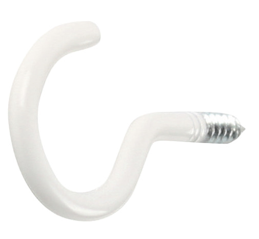 Crochets vis rond platif blanc 20 x 12 mm 10 pcs  - Diall - Brico Dépôt