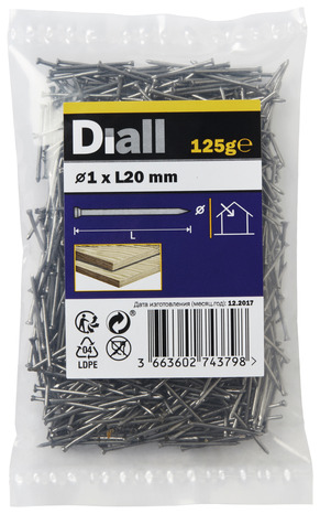 Pointes tête homme Q195 1 x 20 mm 125 g - Diall - Brico Dépôt