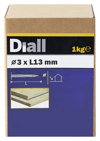 Pointes tête plate large galva 3 x 13 mm 1 kg - Diall - Brico Dépôt