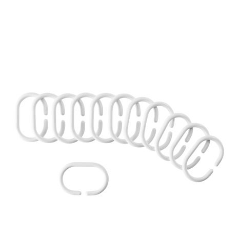 Anneaux rideau de douche "Nira" blanc - Cooke and Lewis - Brico Dépôt