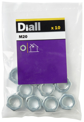 Écrous Ø 20 mm HU AZI 10 pièces - Diall - Brico Dépôt