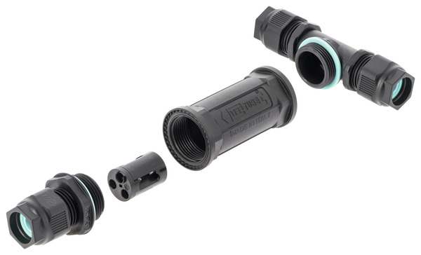 Connexion étanche en T IP68 3 voies. 3 pôles. Ø max câble 13,5 mm IP68. - Diall - Brico Dépôt