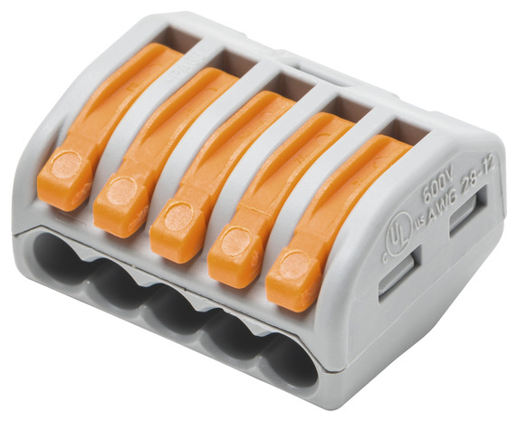 Lot de 10 bornes de connexion 5 entrées - WAGO - Brico Dépôt