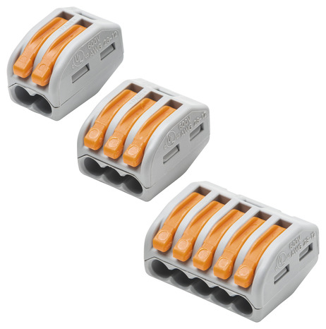 Lot de 50 bornes de connexion panachées - WAGO - Brico Dépôt