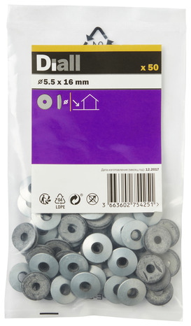 Rondelles tôle 5,5 x 26 mm 50 pièces - Diall - Brico Dépôt