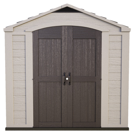 Abri de jardin imitation aspect bois beige "Factor" 4,5 m² - L. 2,56 x P. 1,82 x H. 2,43 m - Keter - Brico Dépôt